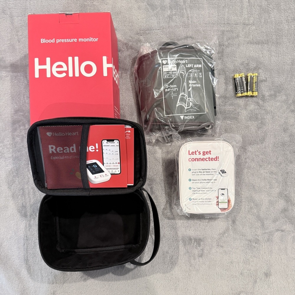 NEW Hello Heart Digital Blood Pressure Monitor UAM-906HH Smart Bluetooth Cuff